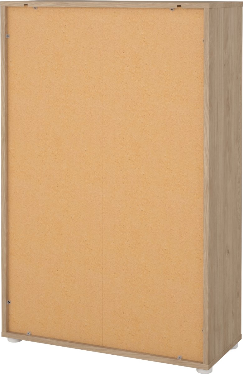 Small Officeline lav bogreol m/2 låger, hvid/eg