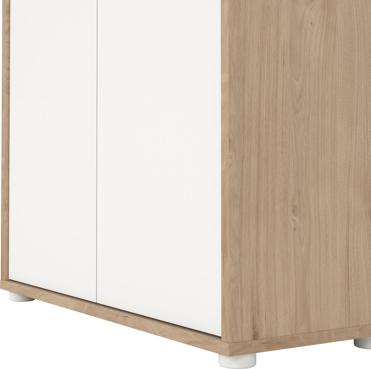 Small Officeline lav bogreol m/2 låger, hvid/eg