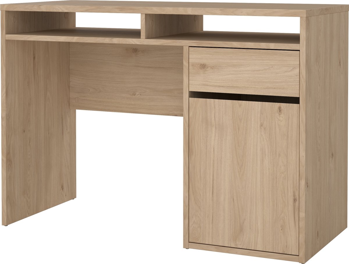 Small Officeline skrivebord 1 skab/1 skuffe, eg