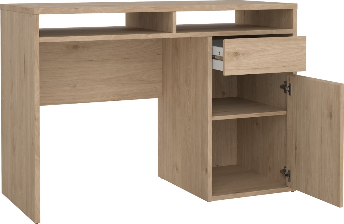 Small Officeline skrivebord 1 skab/1 skuffe, eg