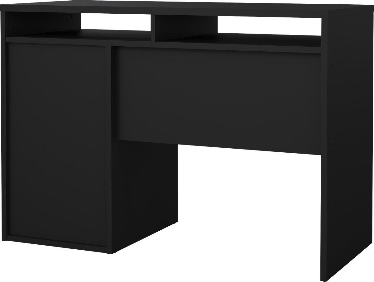 Small Officeline skrivebord 1 skab/1 skf, mat sort