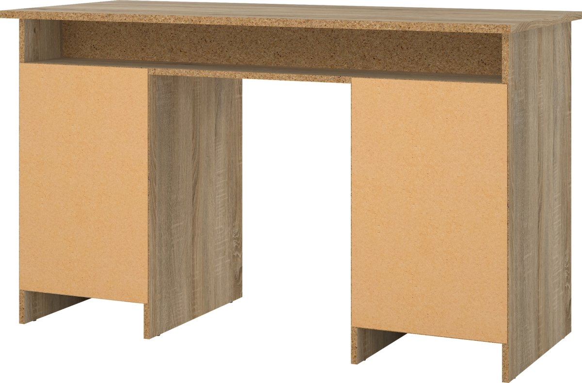 Small Officeline skrivebord 1 skab/3 skuf, eg/sort