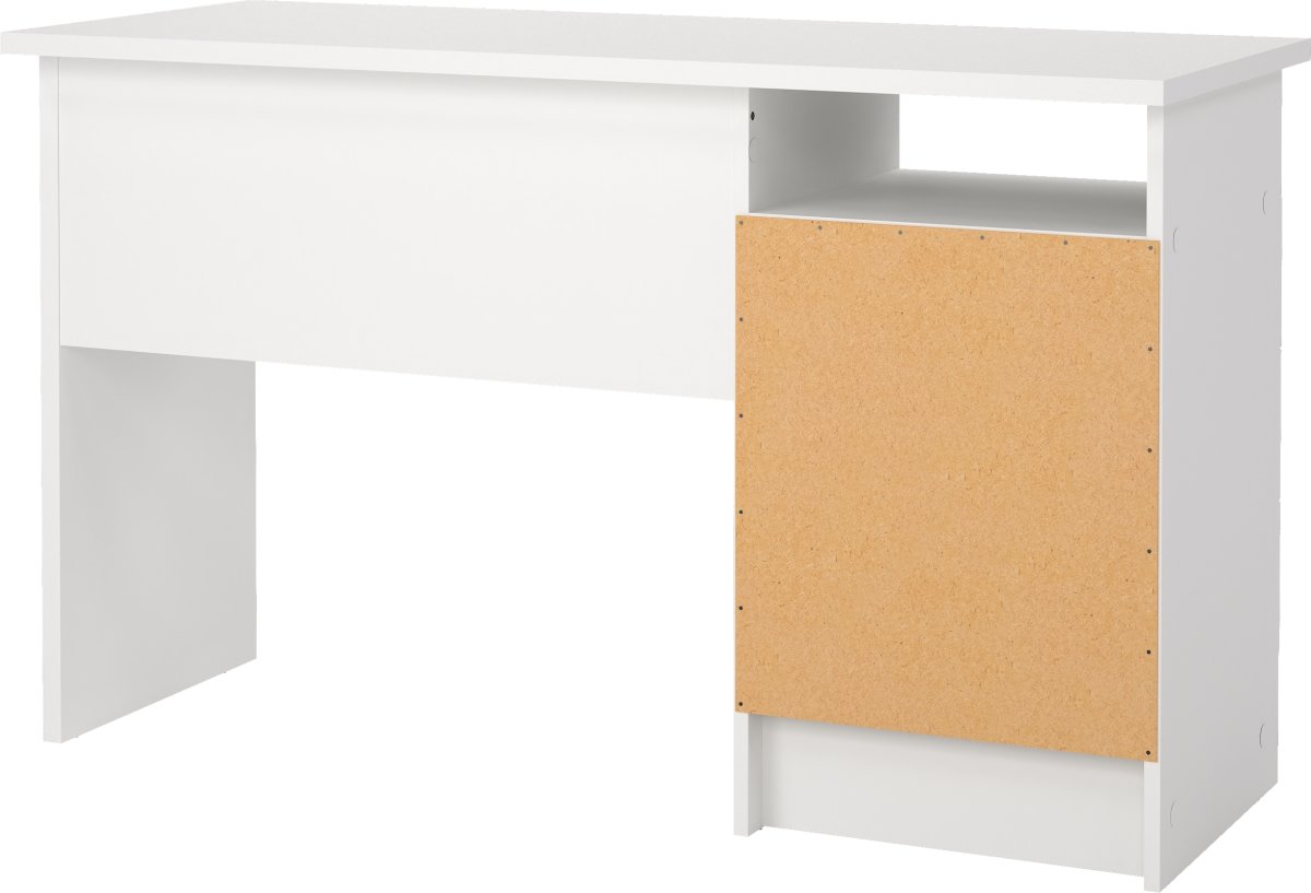 Small Officeline skrivebord 3 skuffer håndt., hvid