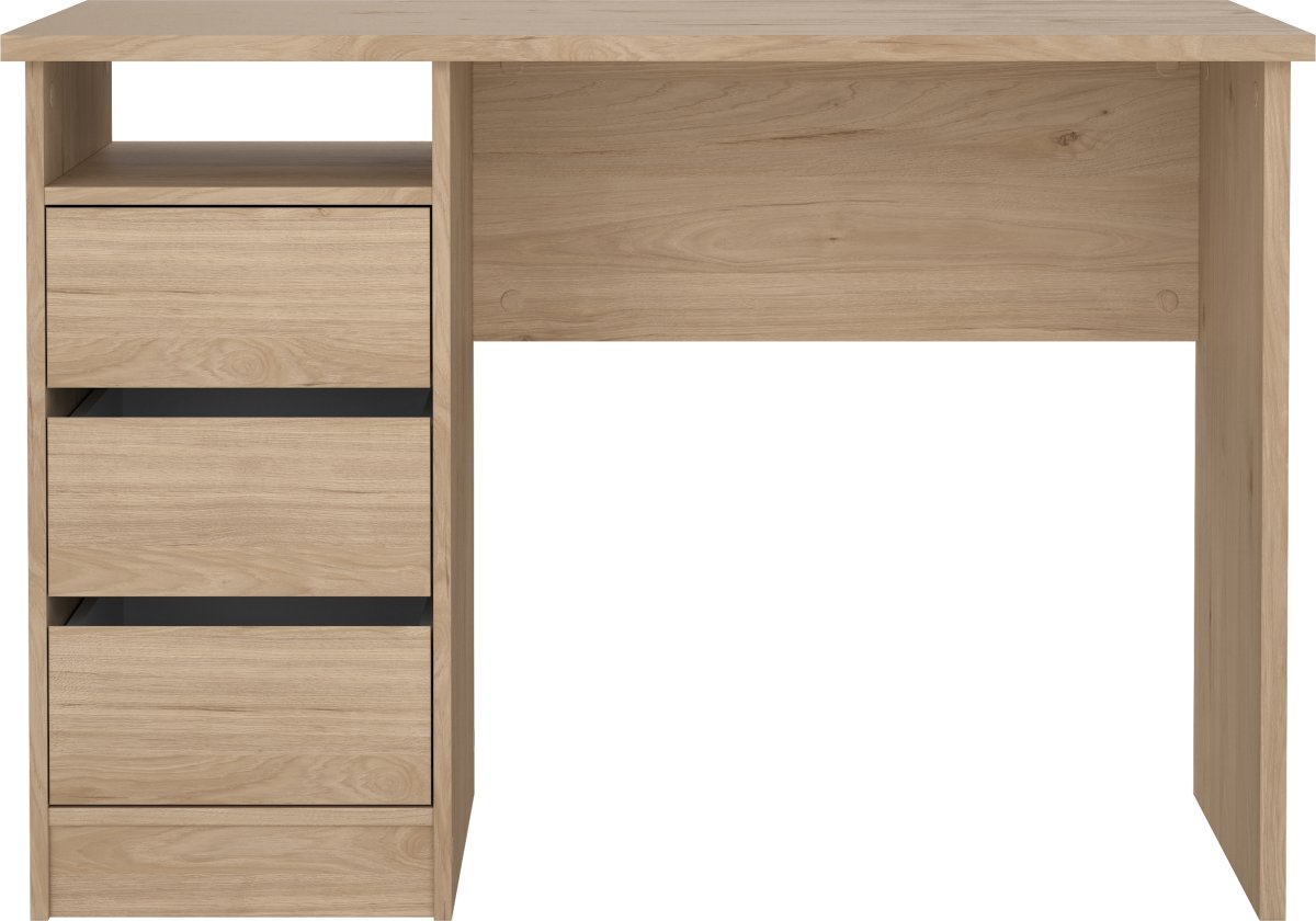 Small Officeline skrivebord 3 skuffer, eg
