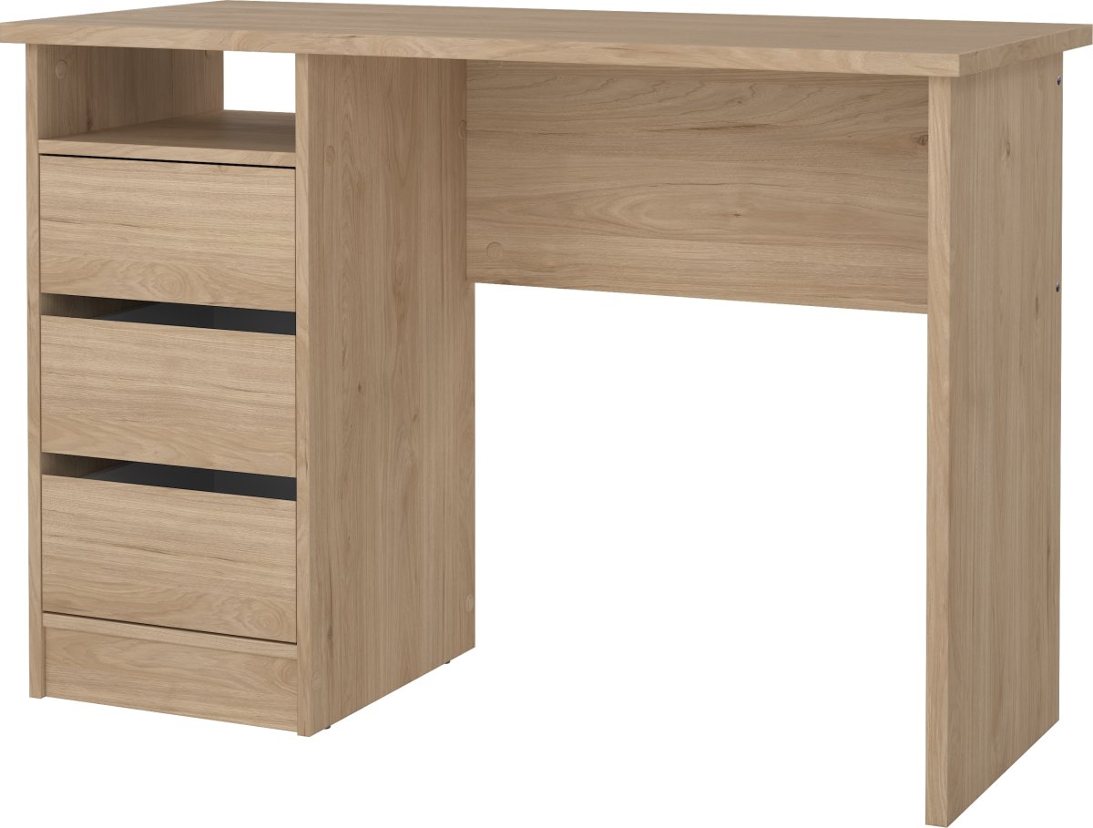 Small Officeline skrivebord 3 skuffer, eg