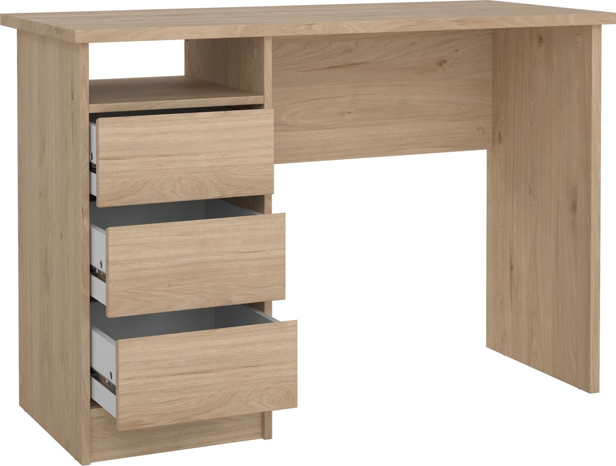 Small Officeline skrivebord 3 skuffer, eg