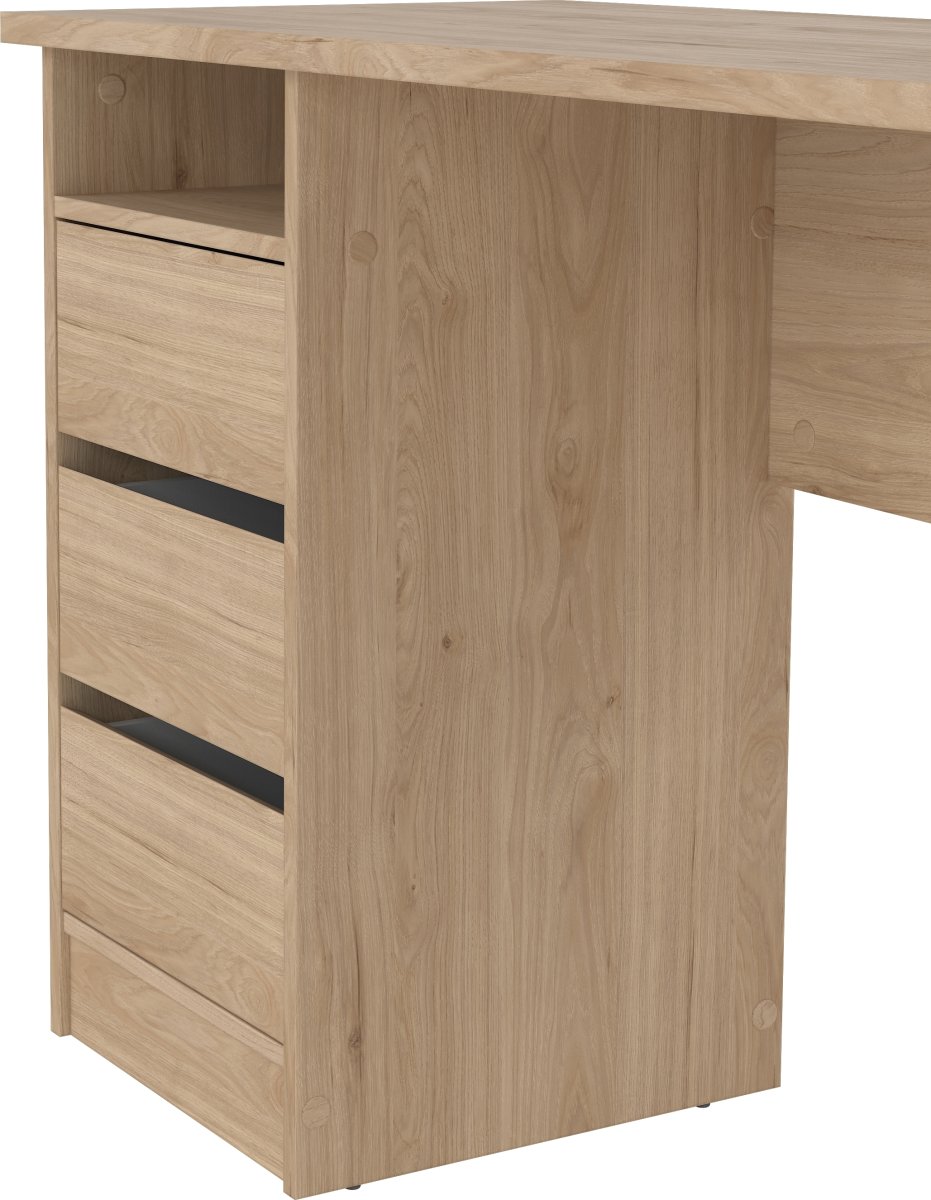 Small Officeline skrivebord 3 skuffer, eg