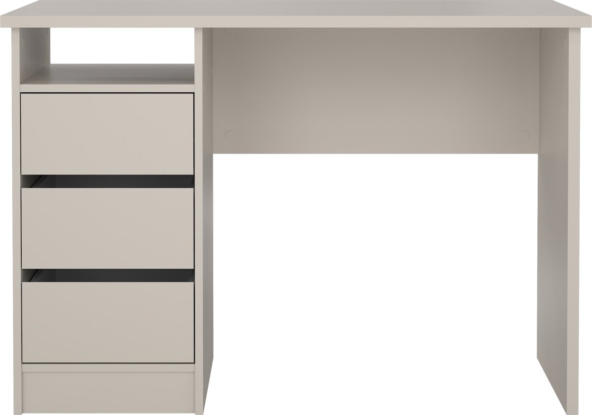 Small Officeline skrivebord 3 skuffer, gråbeige