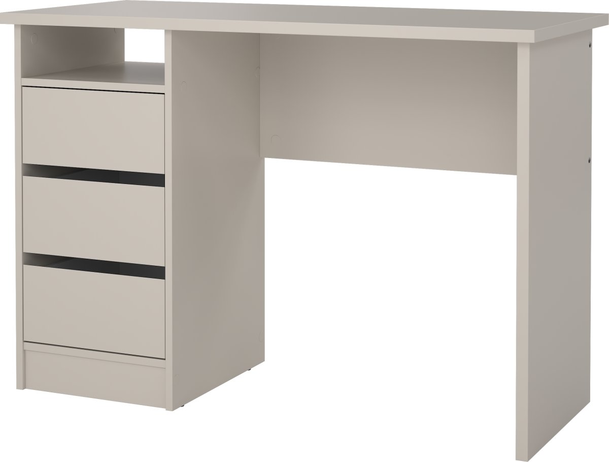 Small Officeline skrivebord 3 skuffer, gråbeige