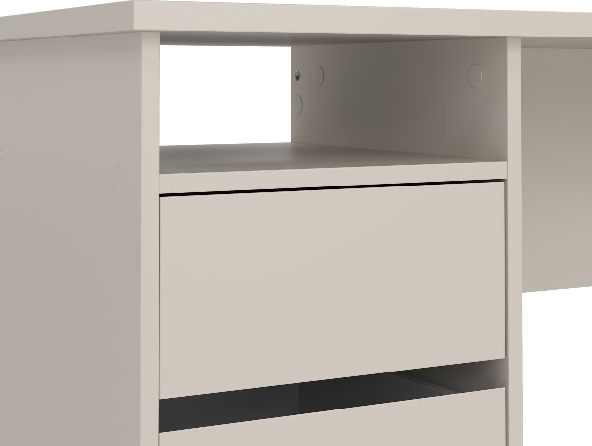Small Officeline skrivebord 3 skuffer, gråbeige