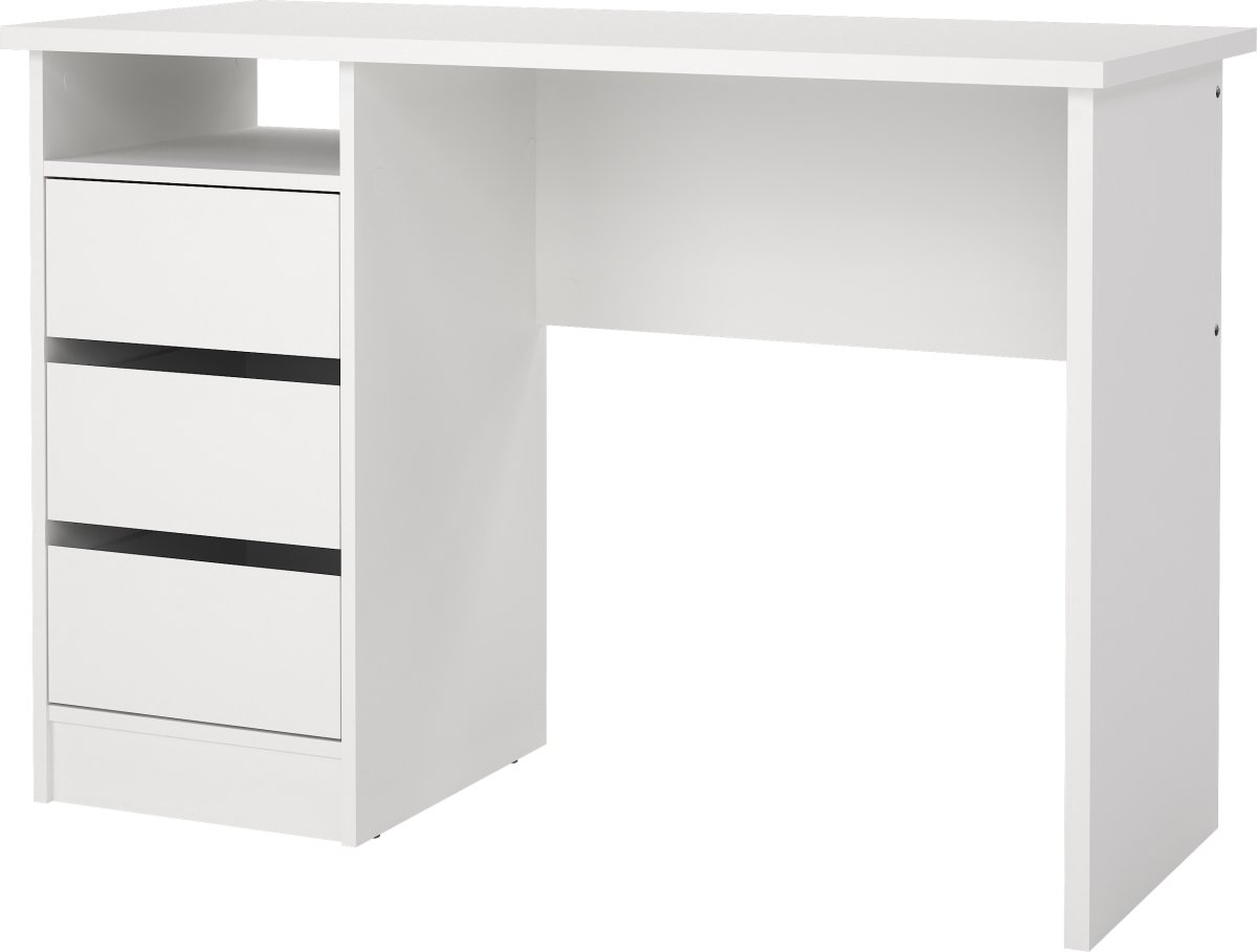 Small Officeline skrivebord 3 skuffer, hvid