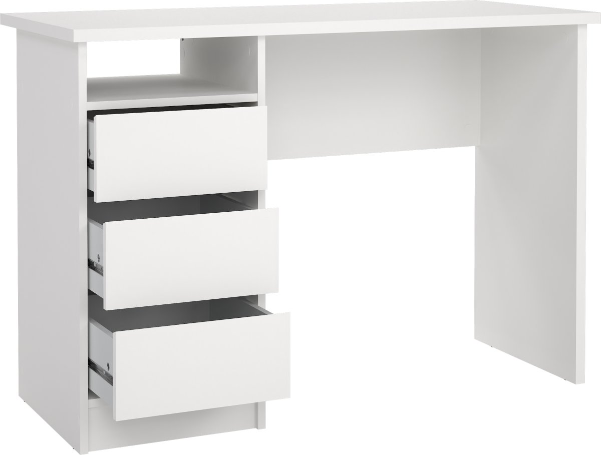 Small Officeline skrivebord 3 skuffer, hvid