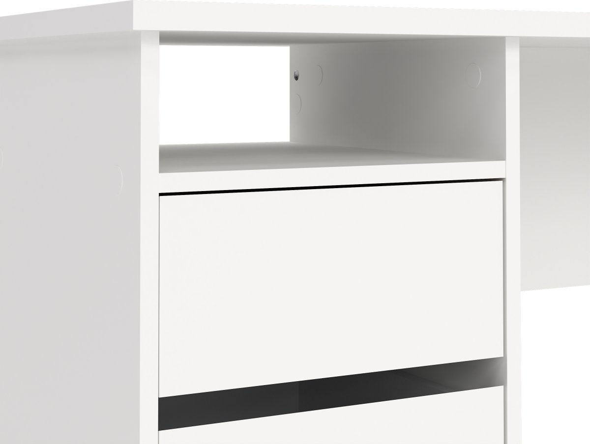Small Officeline skrivebord 3 skuffer, hvid