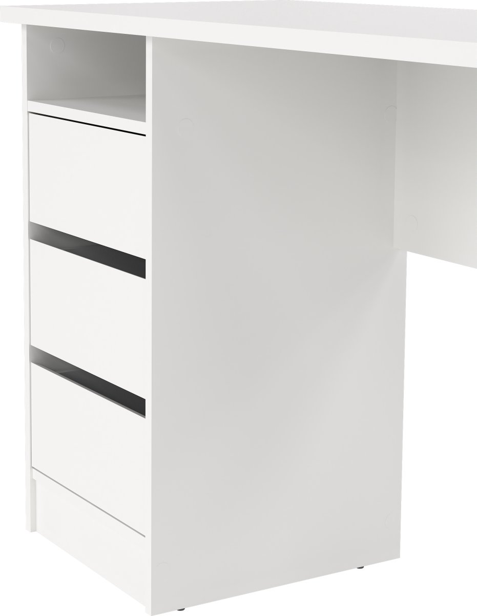 Small Officeline skrivebord 3 skuffer, hvid