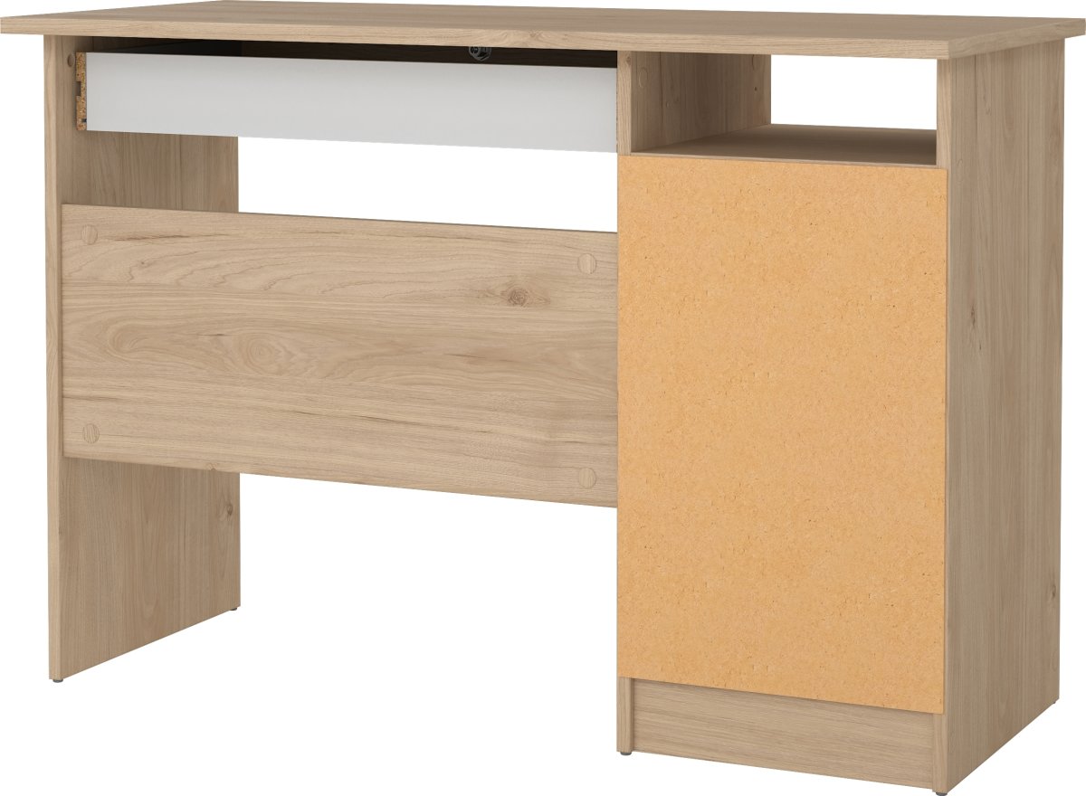 Small Officeline skrivebord 4 skuffer/1 lås, eg