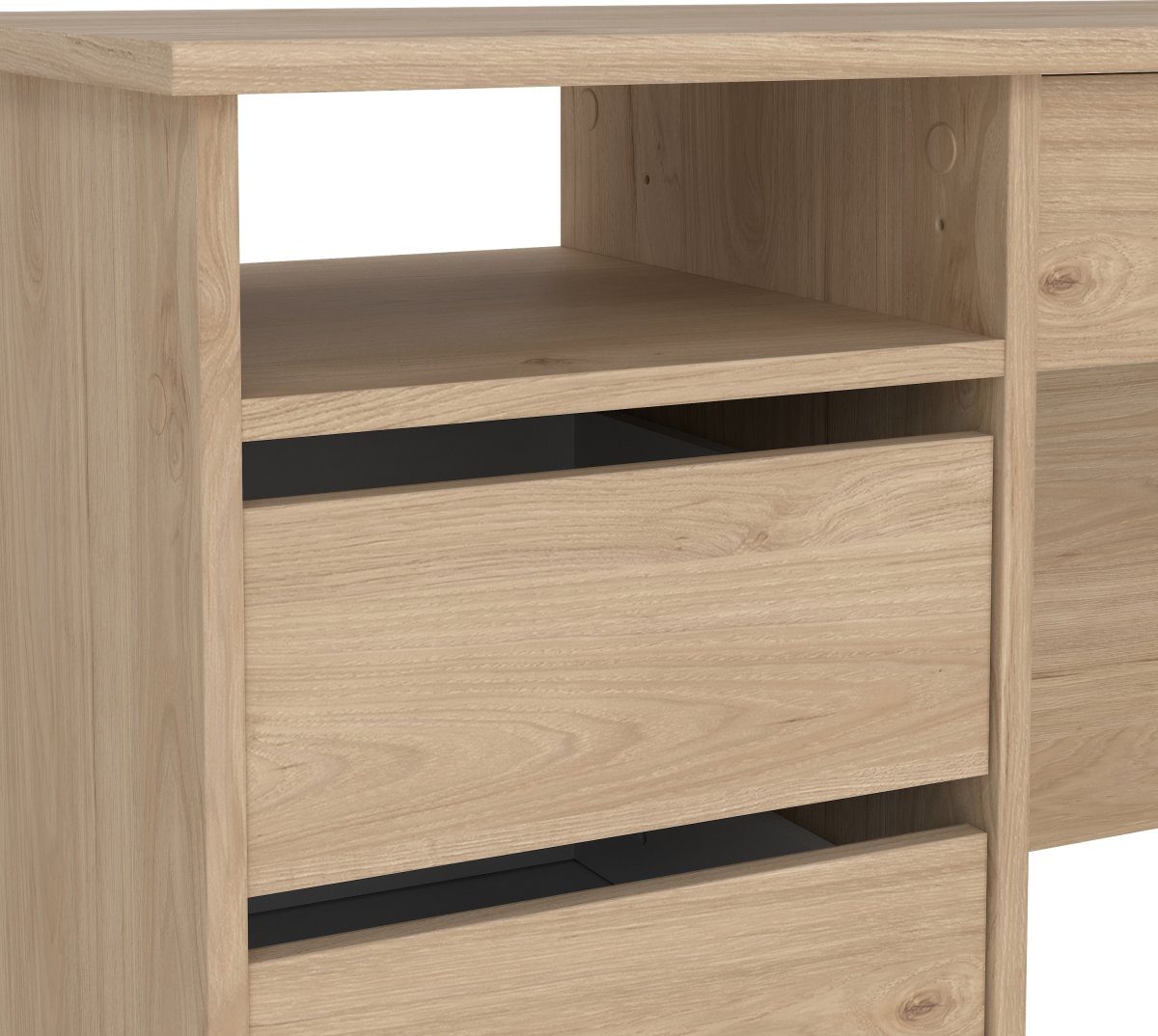 Small Officeline skrivebord 4 skuffer/1 lås, eg