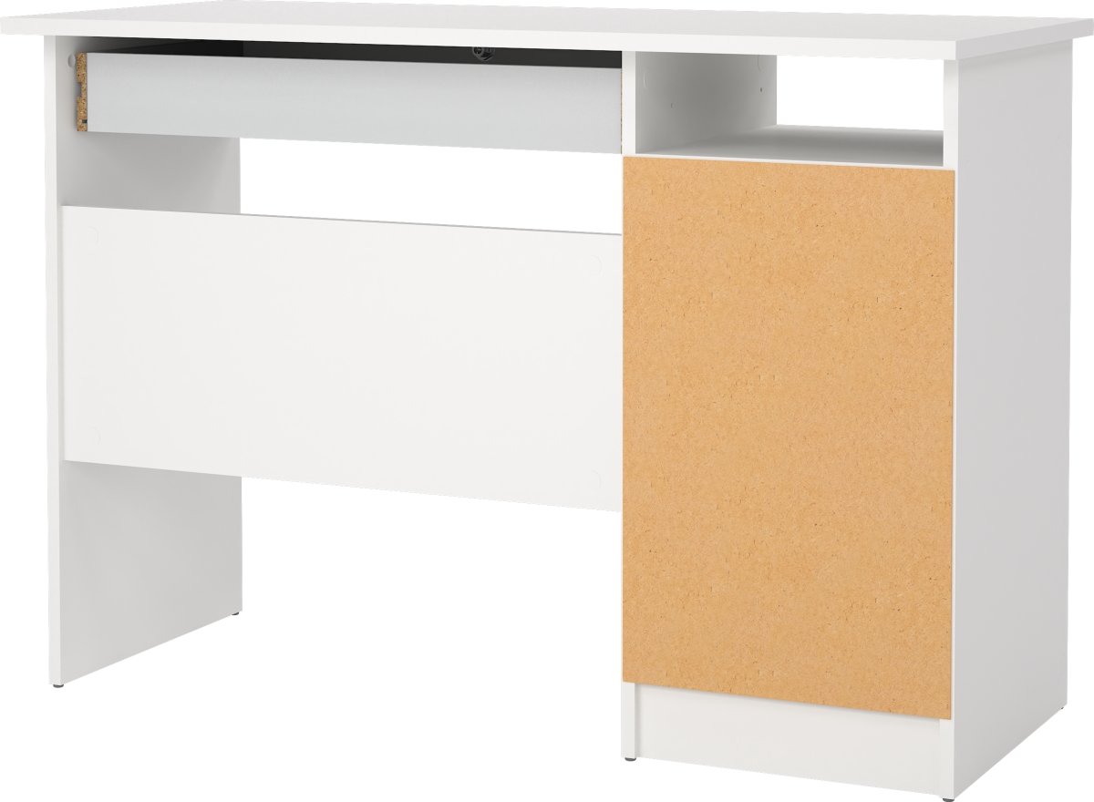 Small Officeline skrivebord 4 skuffer/1 lås, hvid