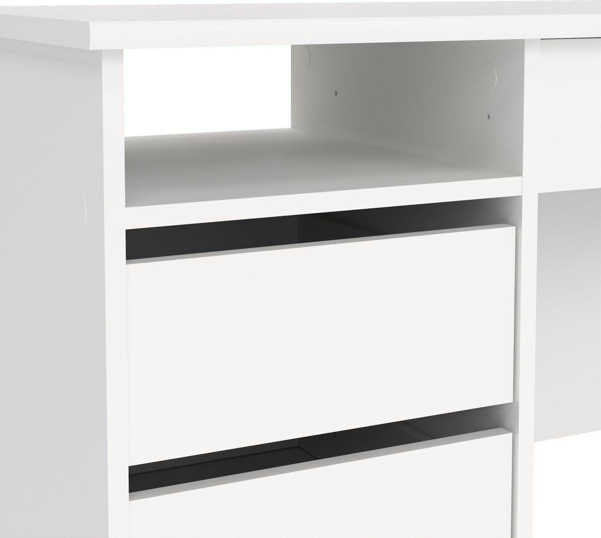 Small Officeline skrivebord 4 skuffer/1 lås, hvid