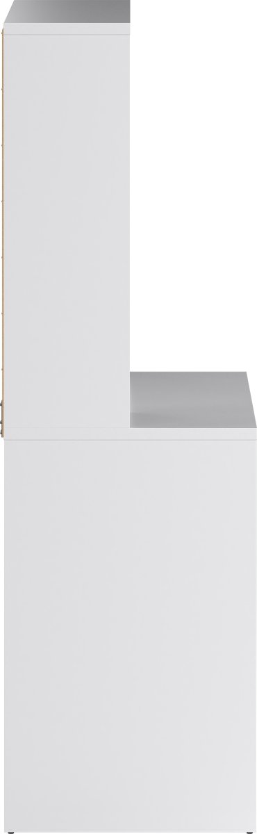 Small Officeline skrivebord m/overdel, hvid