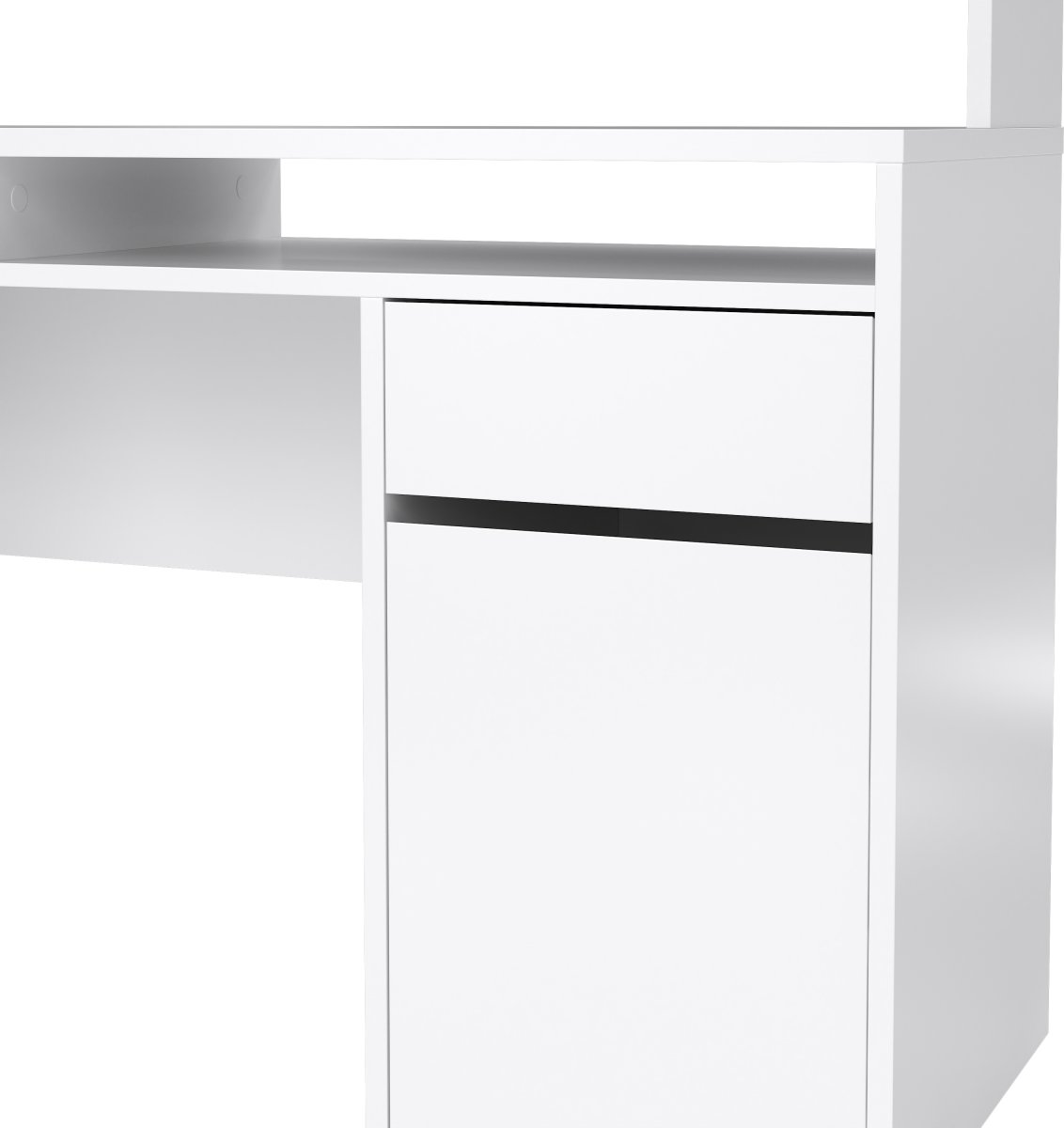 Small Officeline skrivebord m/overdel, hvid