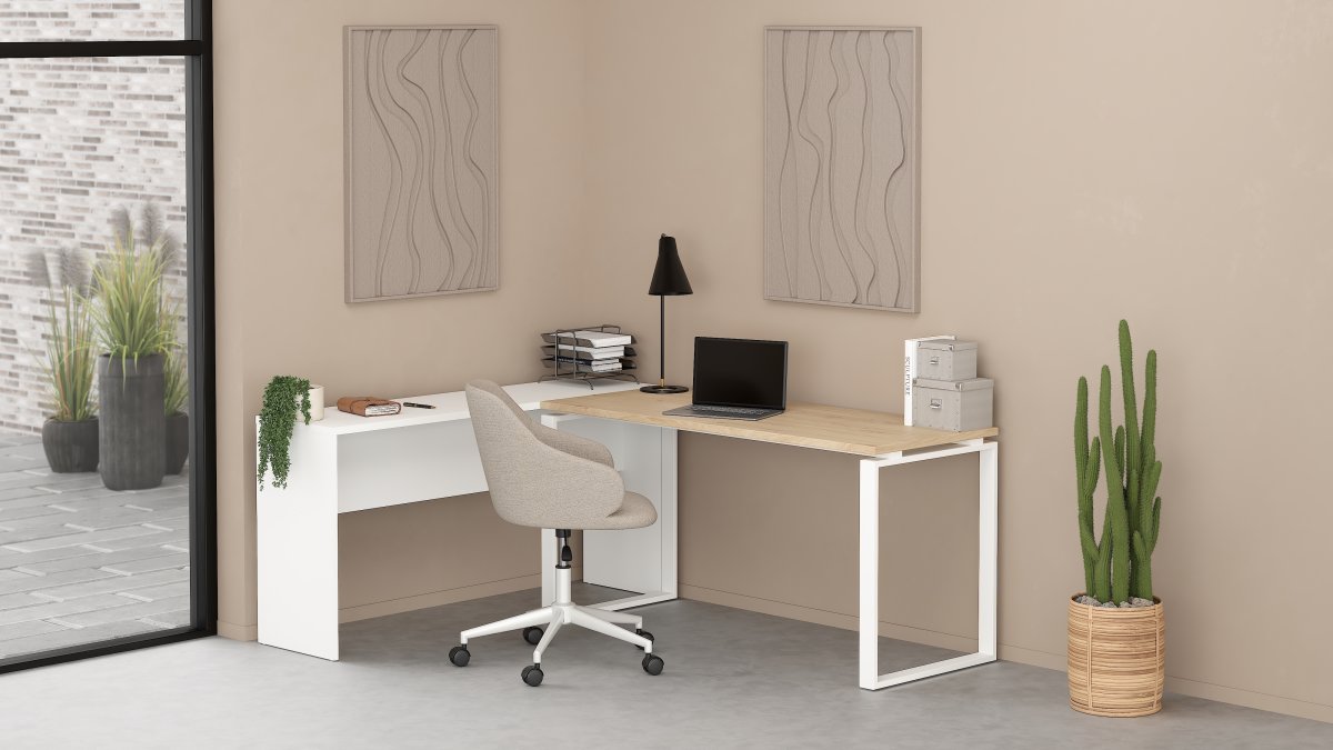 Small Officeline udvid.skrivebord 150x40 cm, hvid