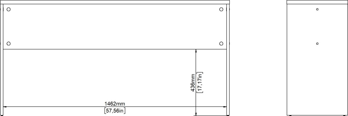 Small Officeline udvid.skrivebord 150x40 cm, hvid