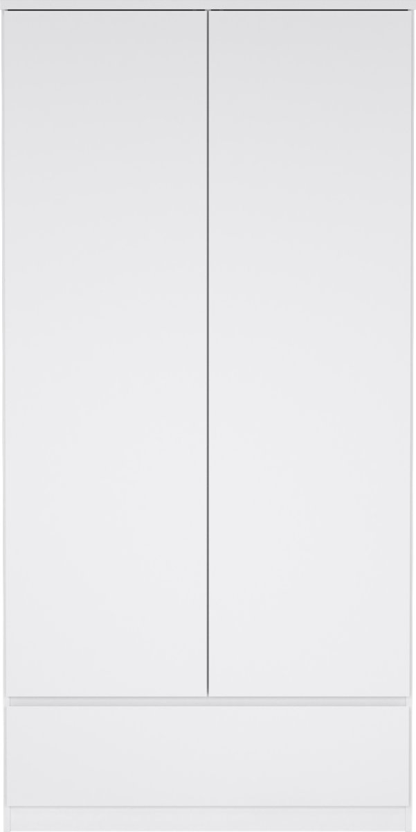 Coreline garderobeskab 2 døre/1 skuffe, højg. hvid