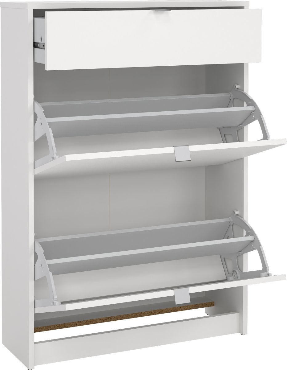 Coreline skoskab 2 låger/1 skuffe, hvid