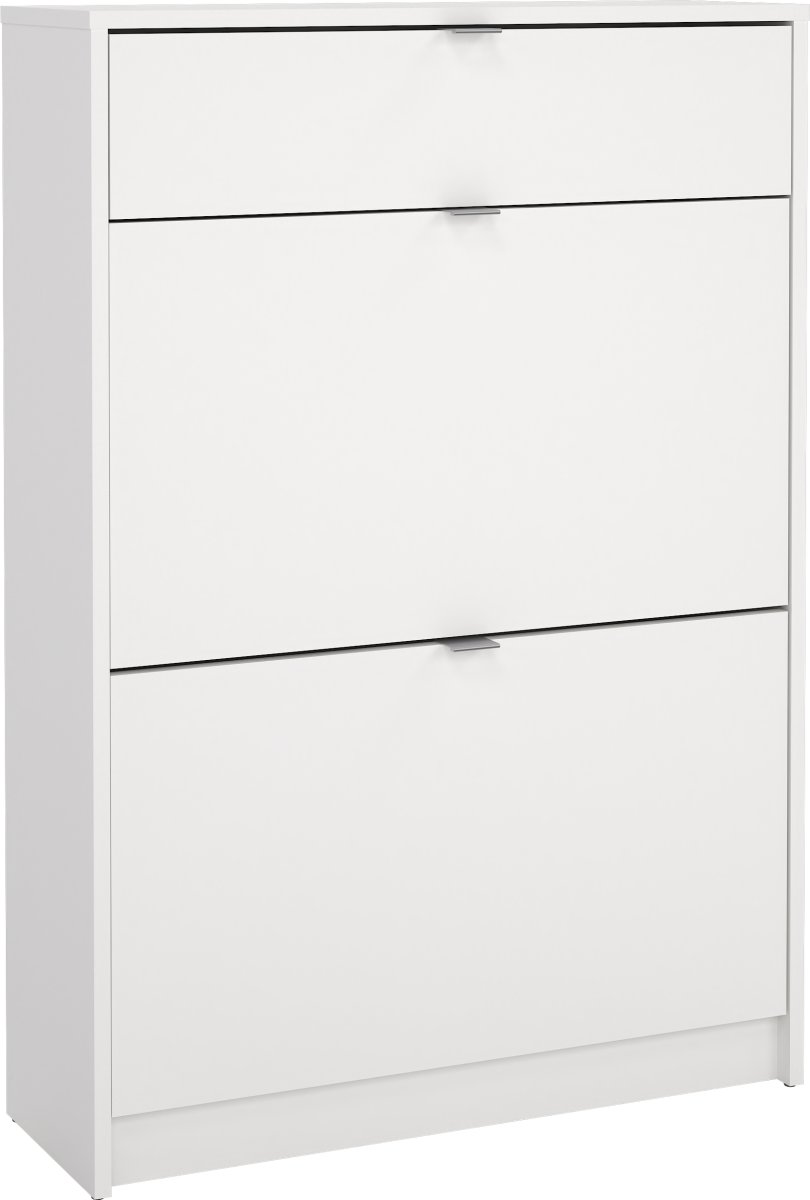 Coreline skoskab 2 låger/1 skuffe, hvid