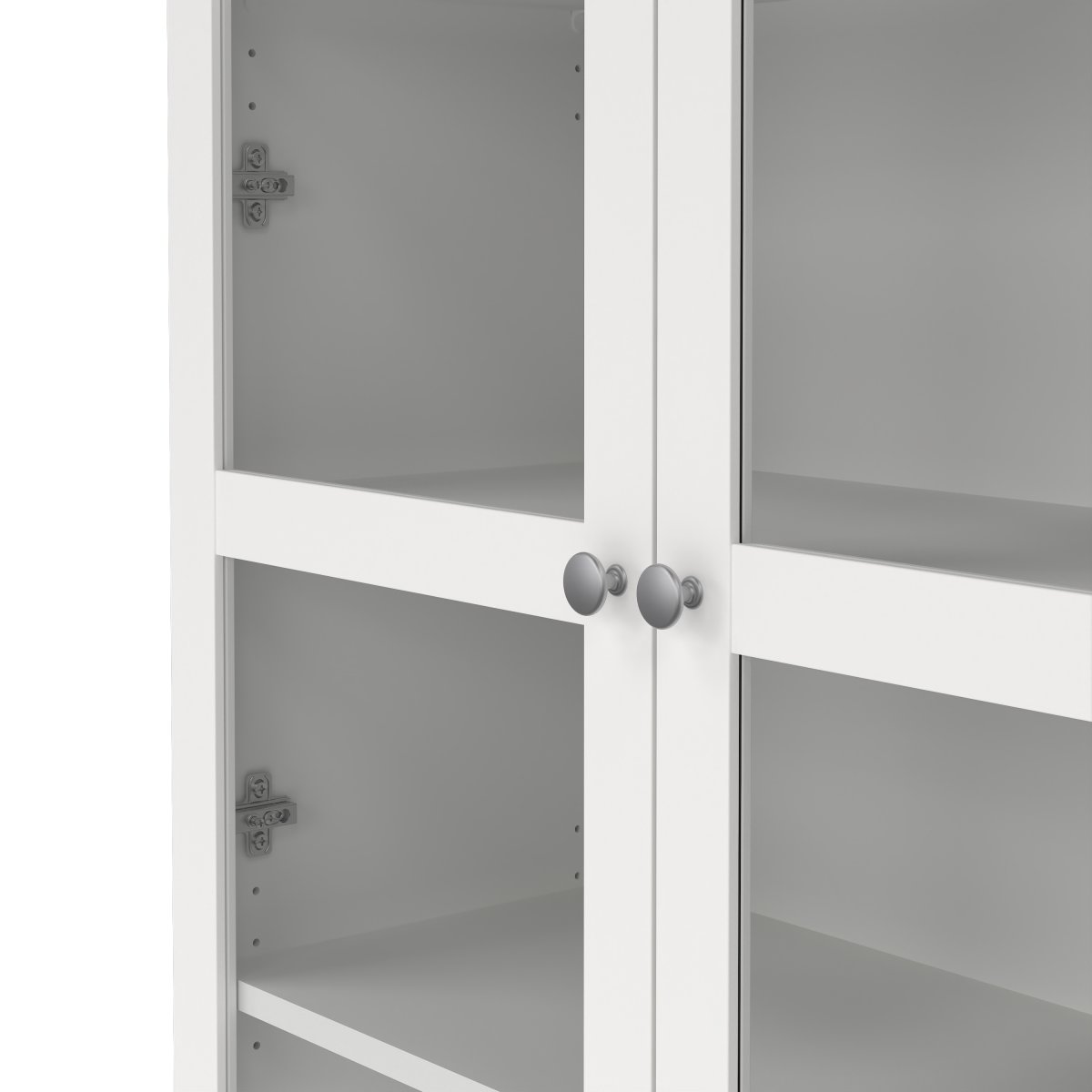 Serveline vitrineskab 2 døre, hvid