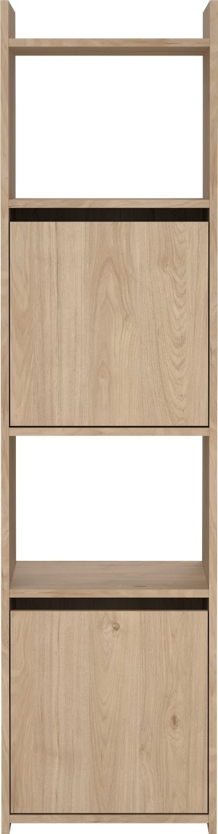 Small Officeline høj bogreol m/2 døre, eg