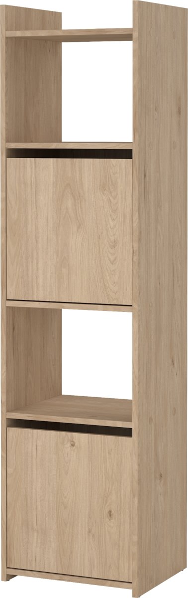 Small Officeline høj bogreol m/2 døre, eg