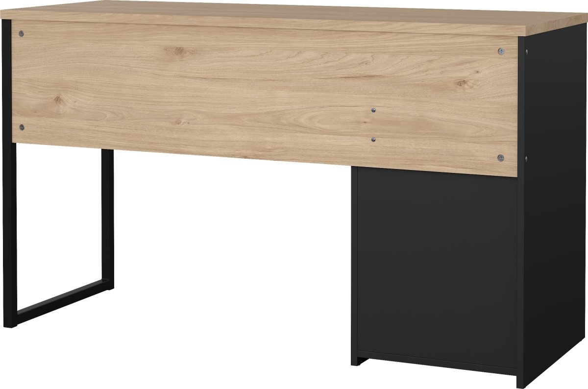 Small Officeline skrivebord 1 skab/1 skf, eg/sort