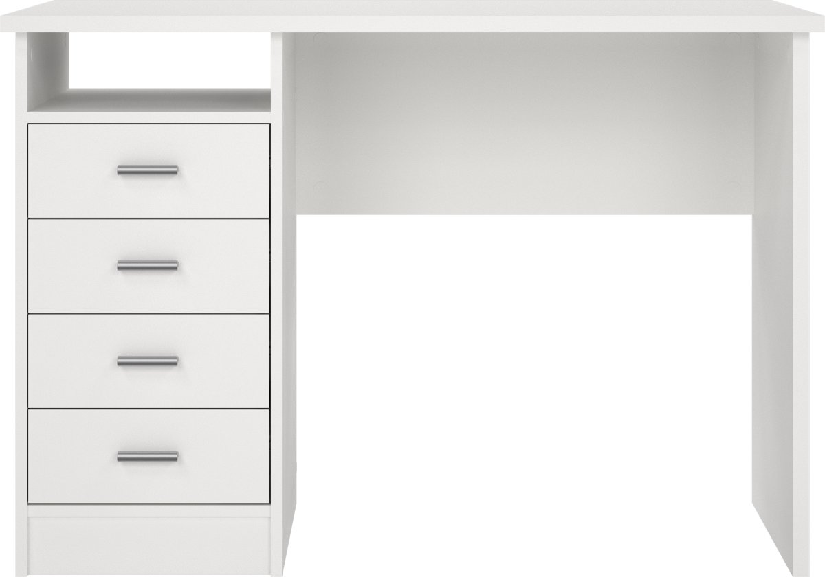 Small Officeline skrivebord 4 skuffer, hvid