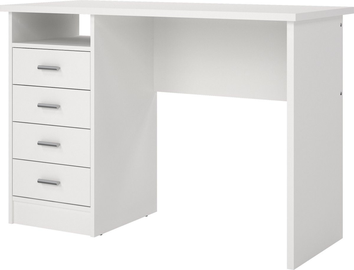 Small Officeline skrivebord 4 skuffer, hvid