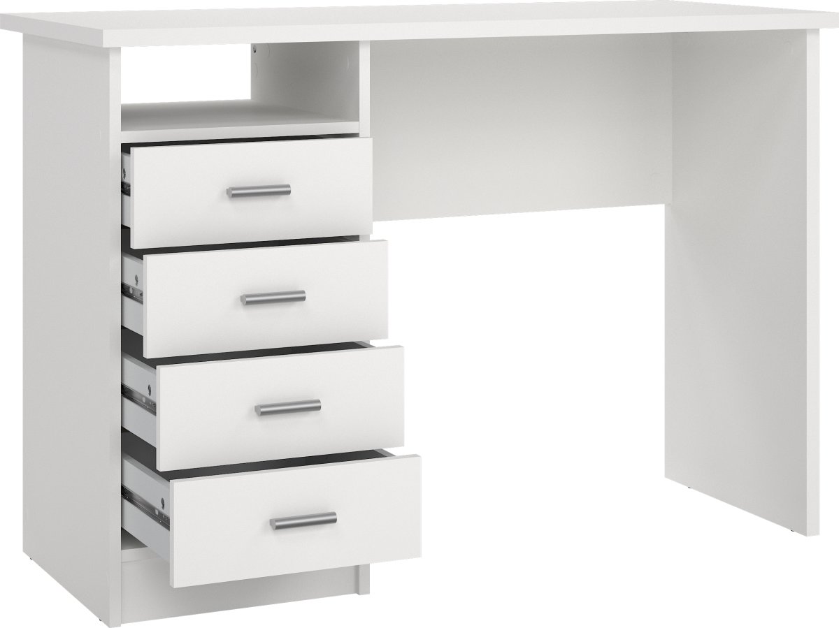 Small Officeline skrivebord 4 skuffer, hvid