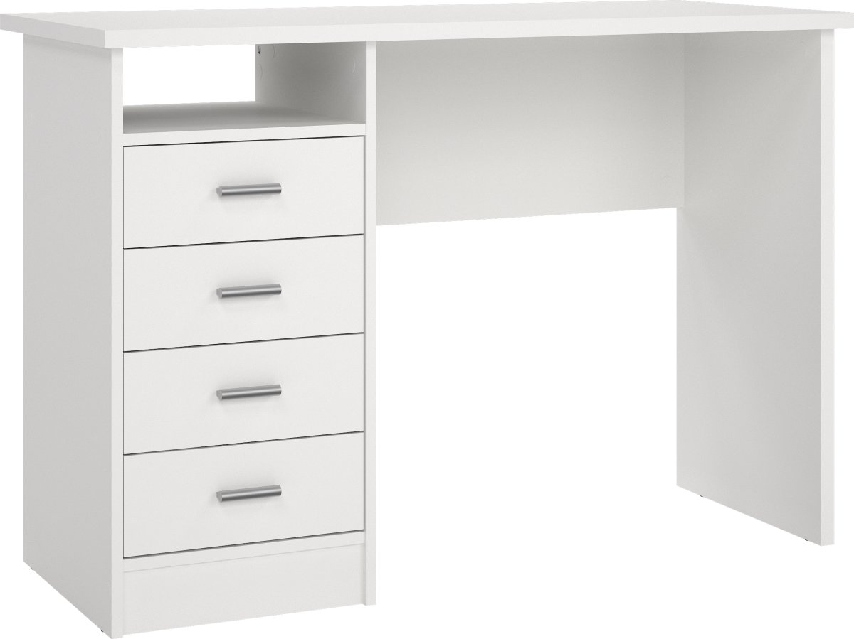Small Officeline skrivebord 4 skuffer, hvid