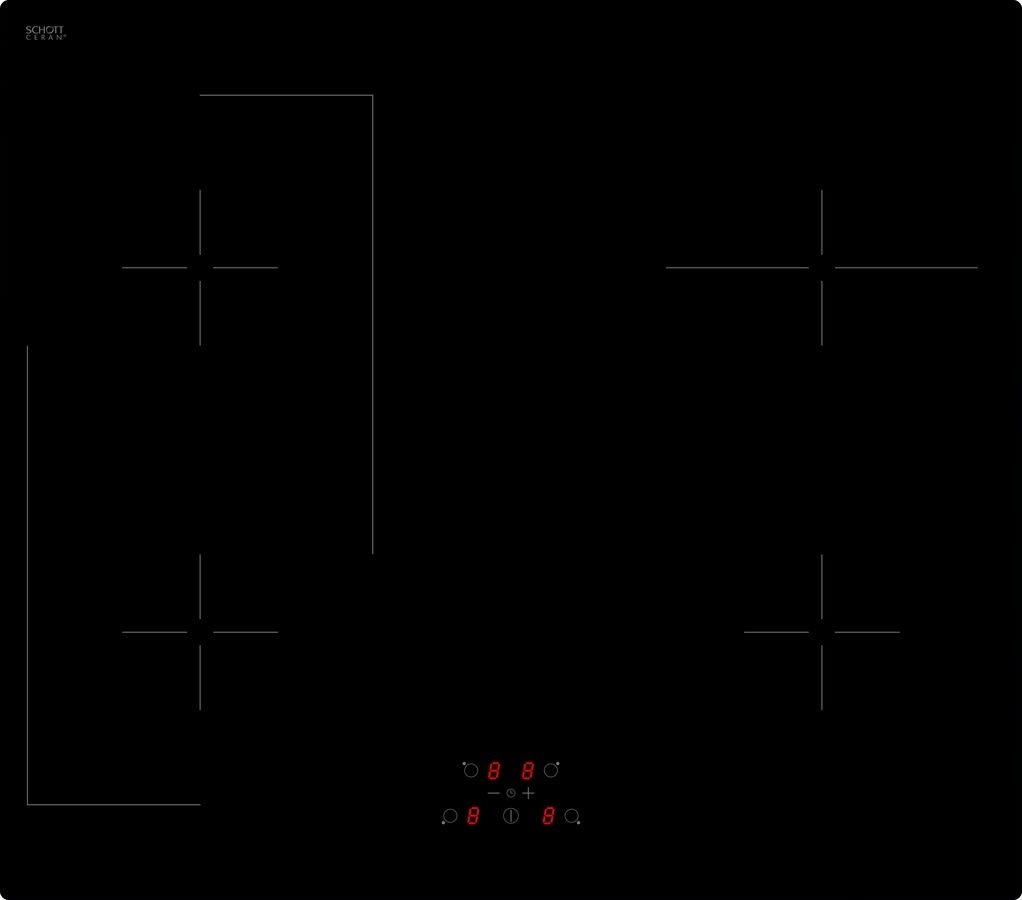 Grand Gourmet Induktionskogeplade, 60 cm