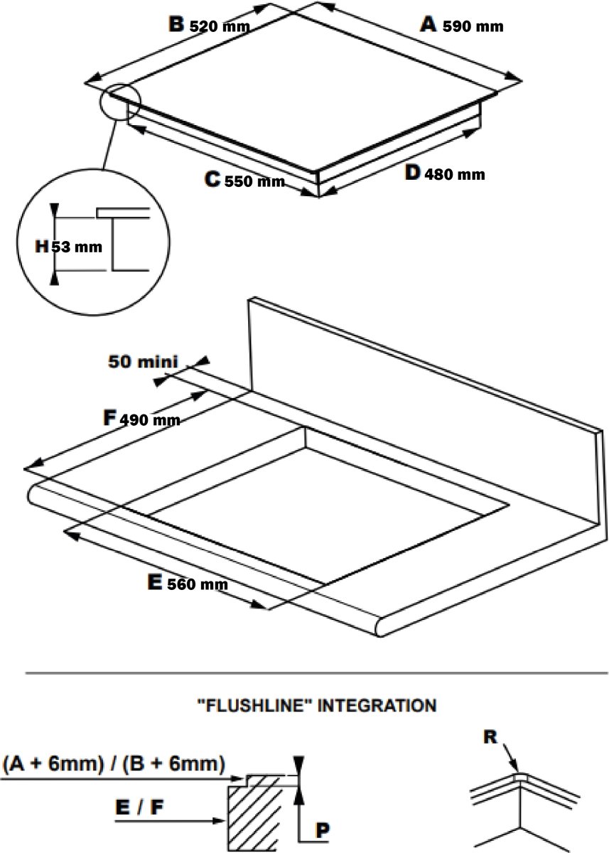 Grand Gourmet Induktionskogeplade, 60 cm