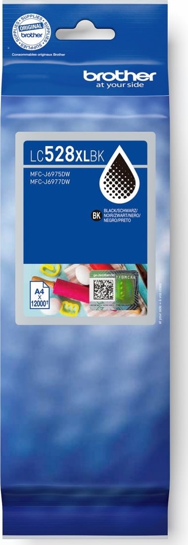 Brother LC528XLBK blækpatron, sort, 12.000 sider