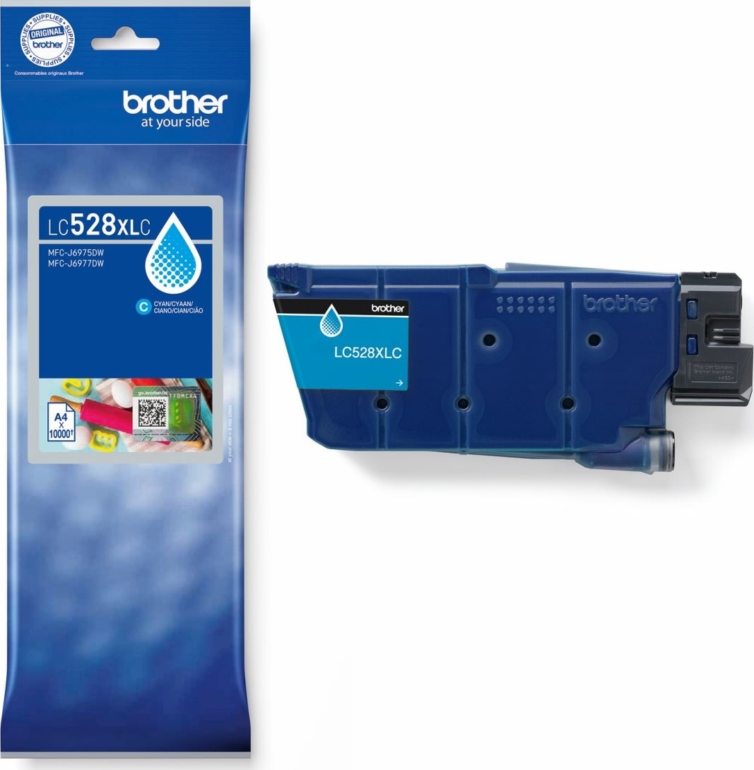 Brother LC528XLC blækpatron, cyan, 10.000 sider