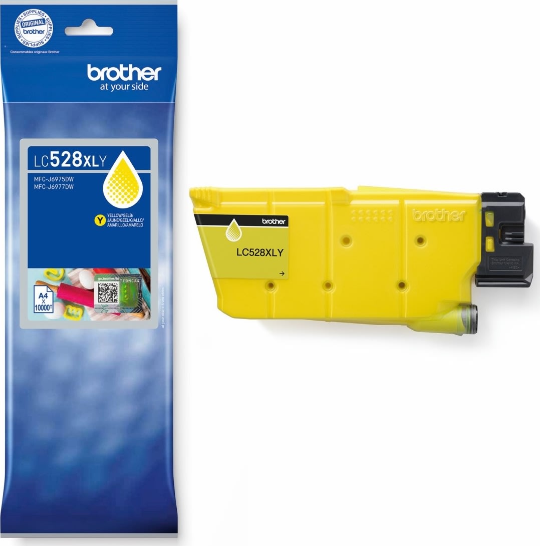 Brother LC528XLY blækpatron, gul, 10.000 sider
