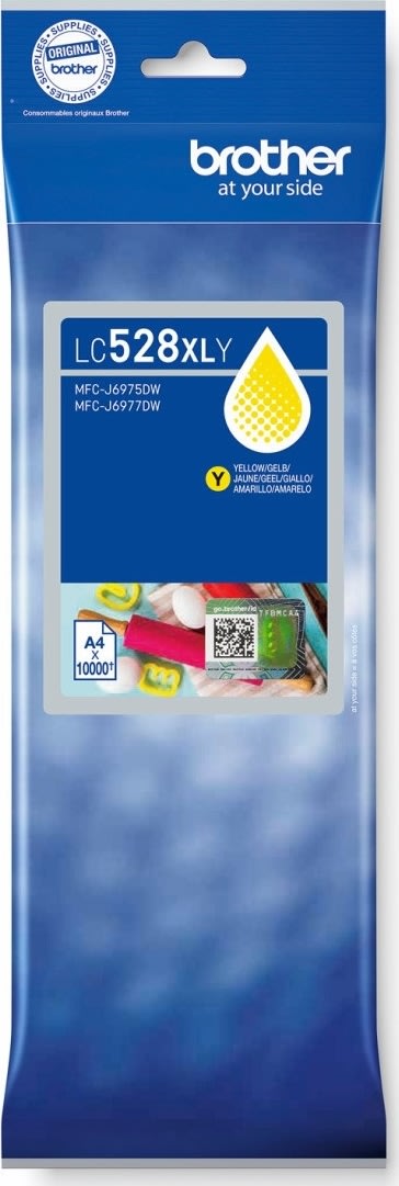 Brother LC528XLY blækpatron, gul, 10.000 sider