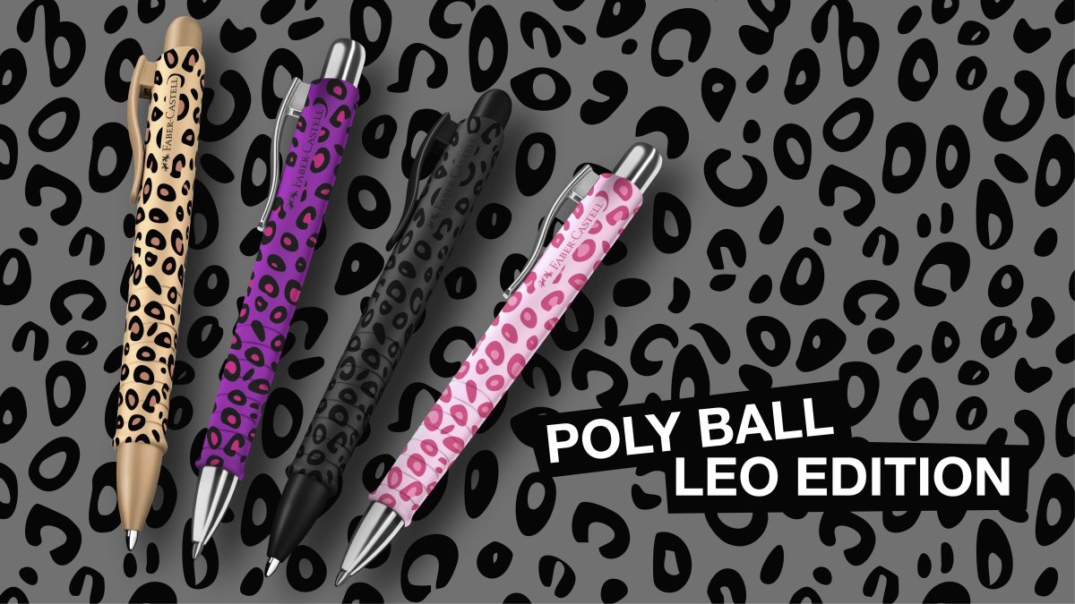 Faber-Castell Poly Leo Kuglepen | XB | Sort