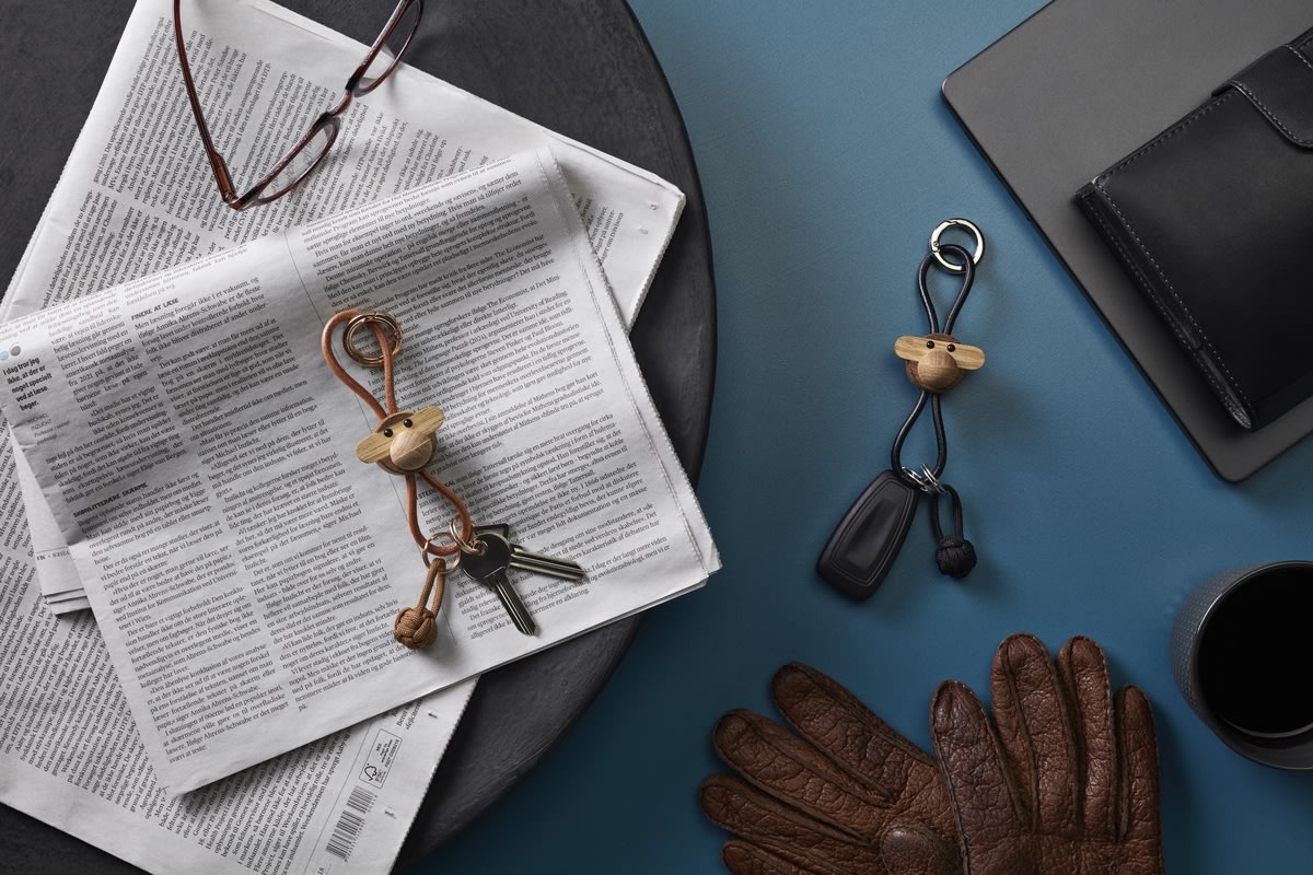 Kay Bojesen Nøglering Abe, træ/sort