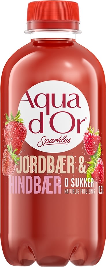 Aqua d'Or Sparkles Jordbær & Hindbær 0,3 L