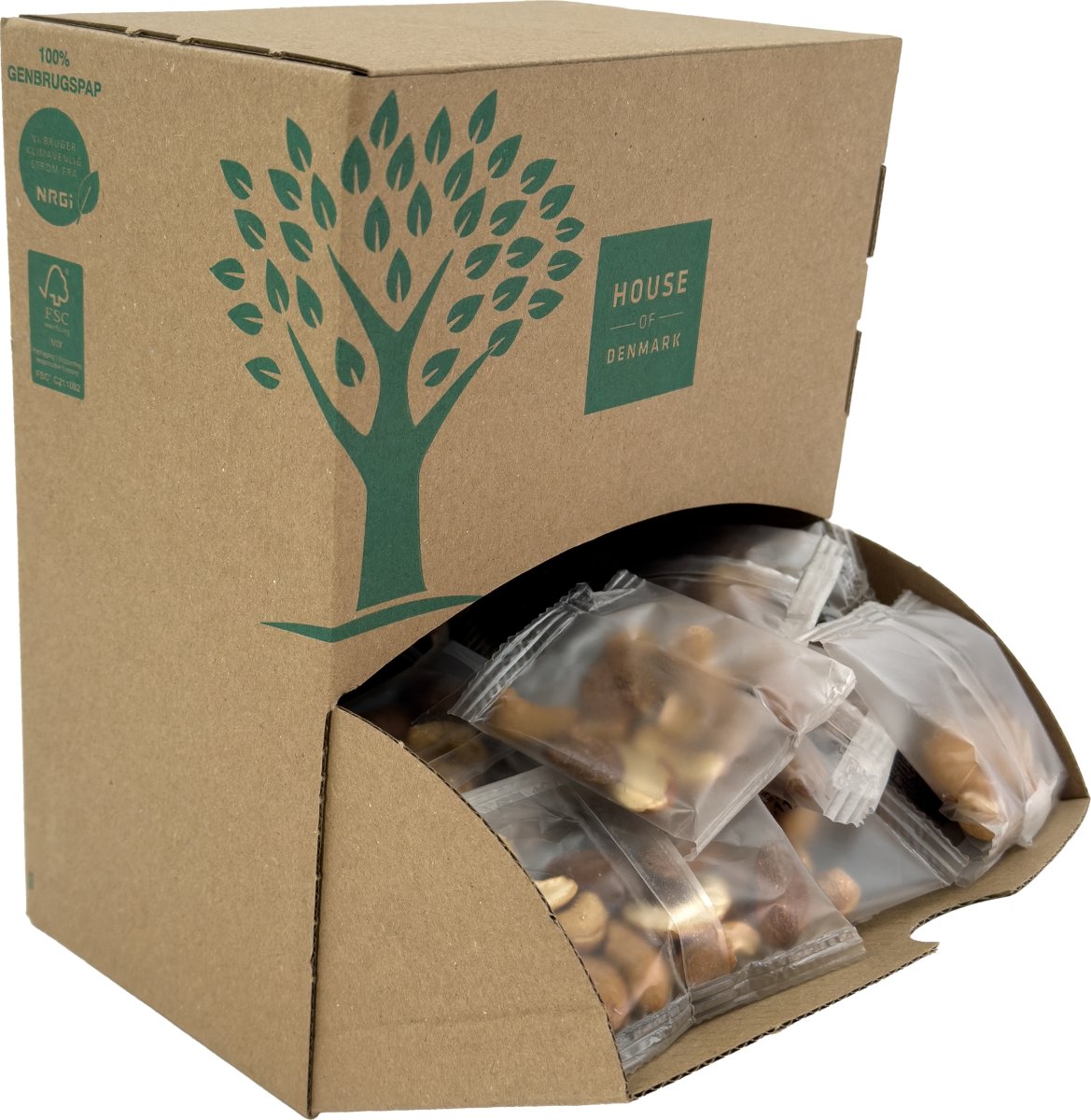 Økologisk Nøddemix, Cashews & Mandler, 50 x 10 g