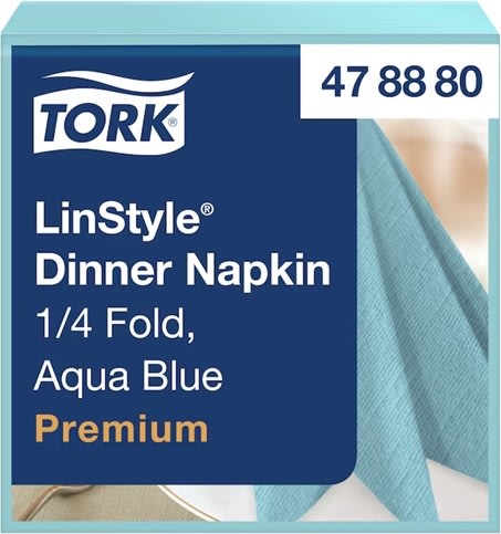 Tork Linstyle Middagsserviet, Isblå, 50 stk.