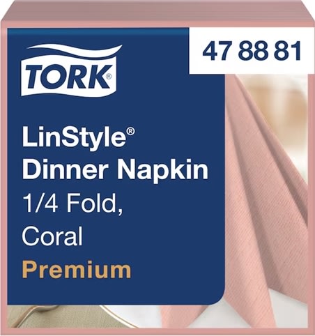 Tork Linstyle Middagsserviet, Koral, 50 stk.