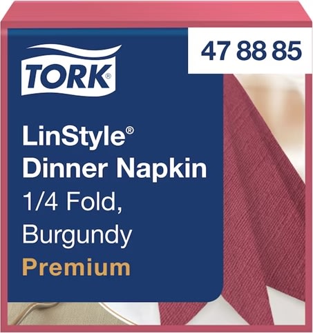 Tork Linstyle Middagsserviet, Bordeaux, 50 stk.